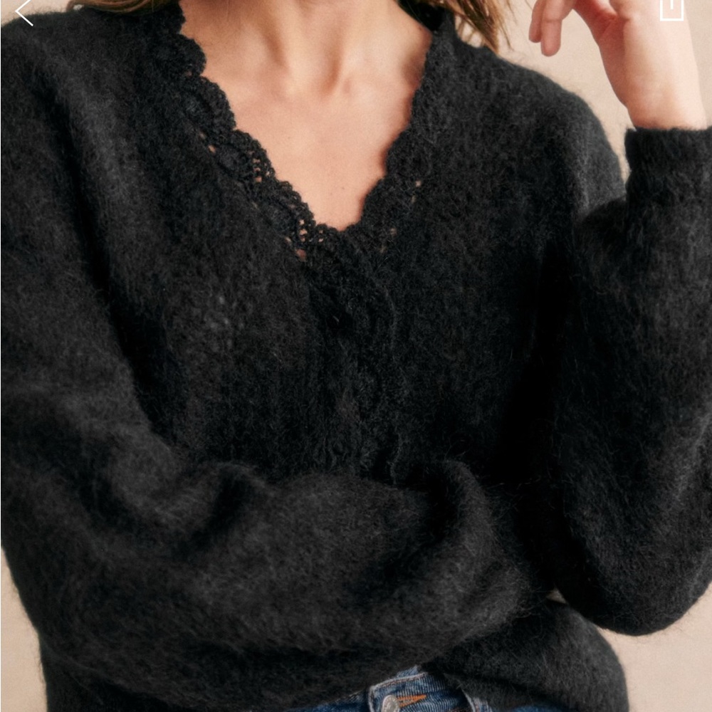 Sezane Angeline Cardigan in Black